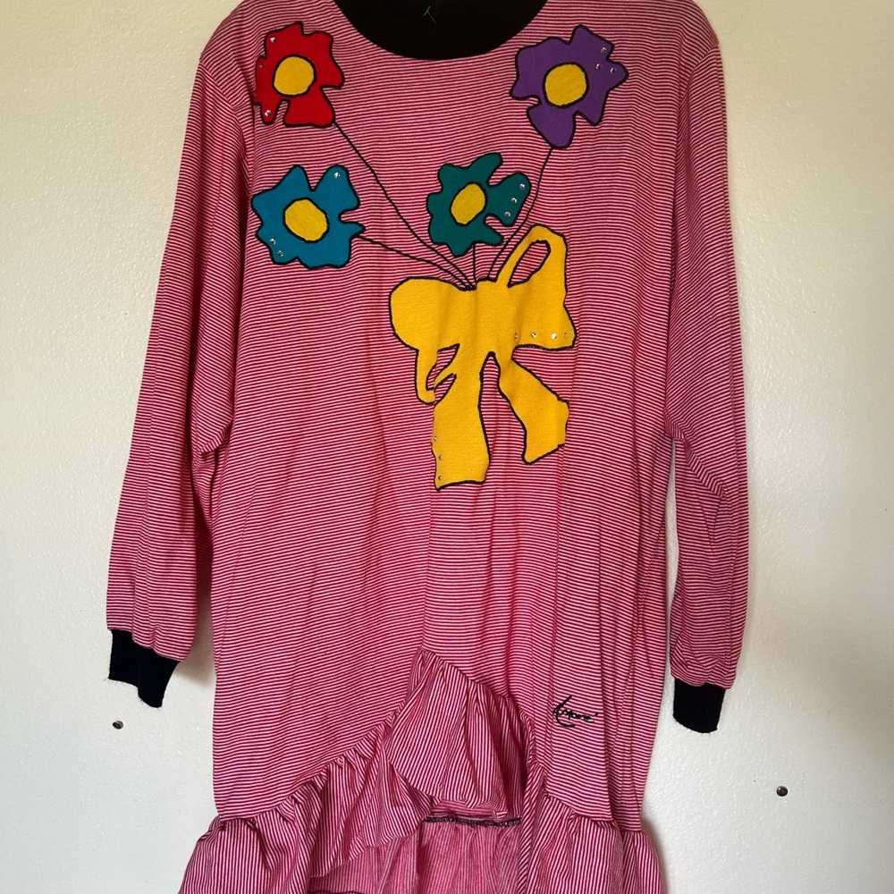 Colorful Graphic Long Sleeve Dress